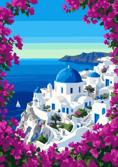 Greek Island — finished picture