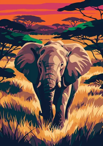Elephant Savanna — finished page