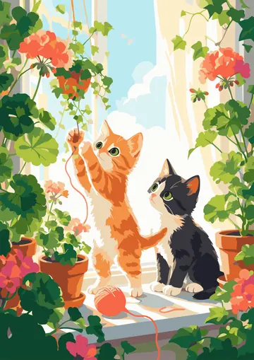 Kittens Yarn — finished page