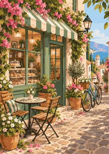 Street Café Bicycle — finished page