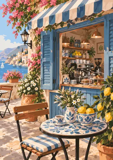 Blue Café Storefront — finished page