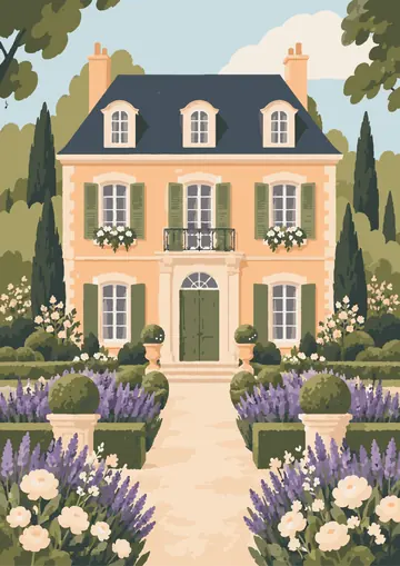 Peach Manor and Lavender — finished page