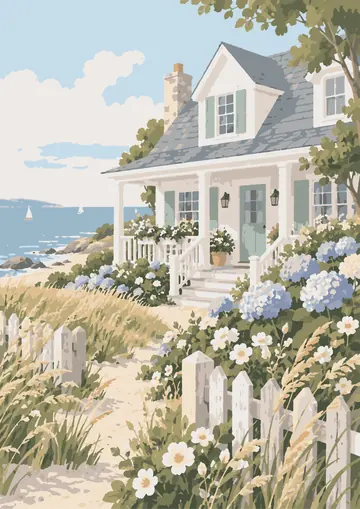 White Porch by the Sea — finished page
