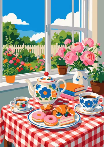 Tea Still Life — finished page