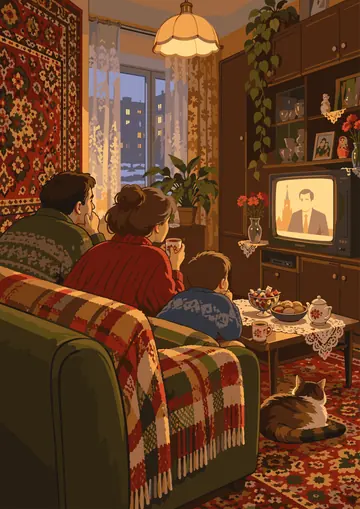 Evening by the Tv — finished page
