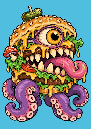 Burger Beast — finished page