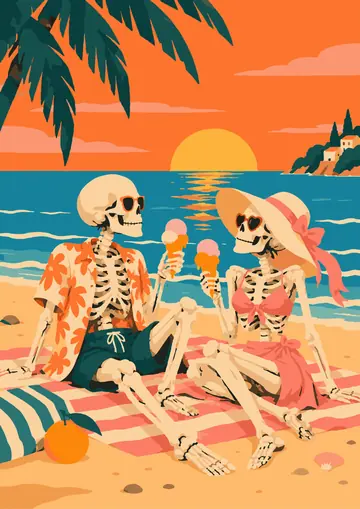 Ice Cream at Sunset — finished page