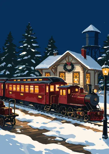 Train Station — finished page