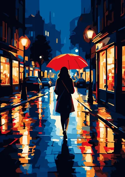 Umbrella Street — finished picture